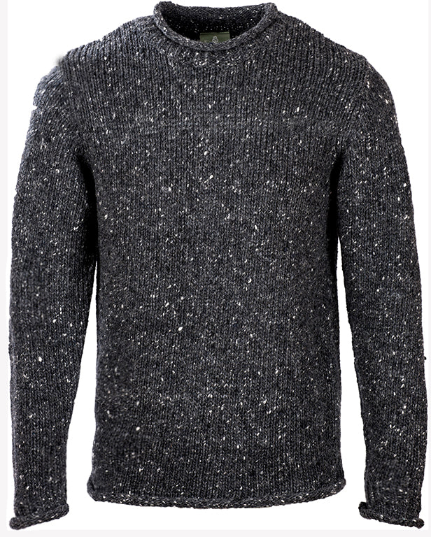 Men's Donegal Tweed Wool Roll Neck Sweater by Aran Mills - 2 Colours - Image 3