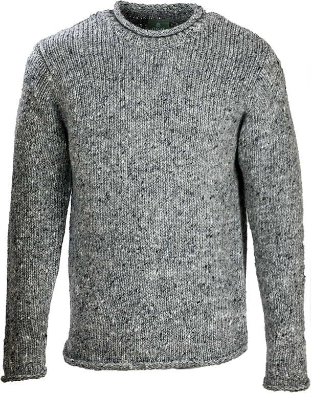 Men's Donegal Tweed Wool Roll Neck Sweater by Aran Mills - 2 Colours - Image 4