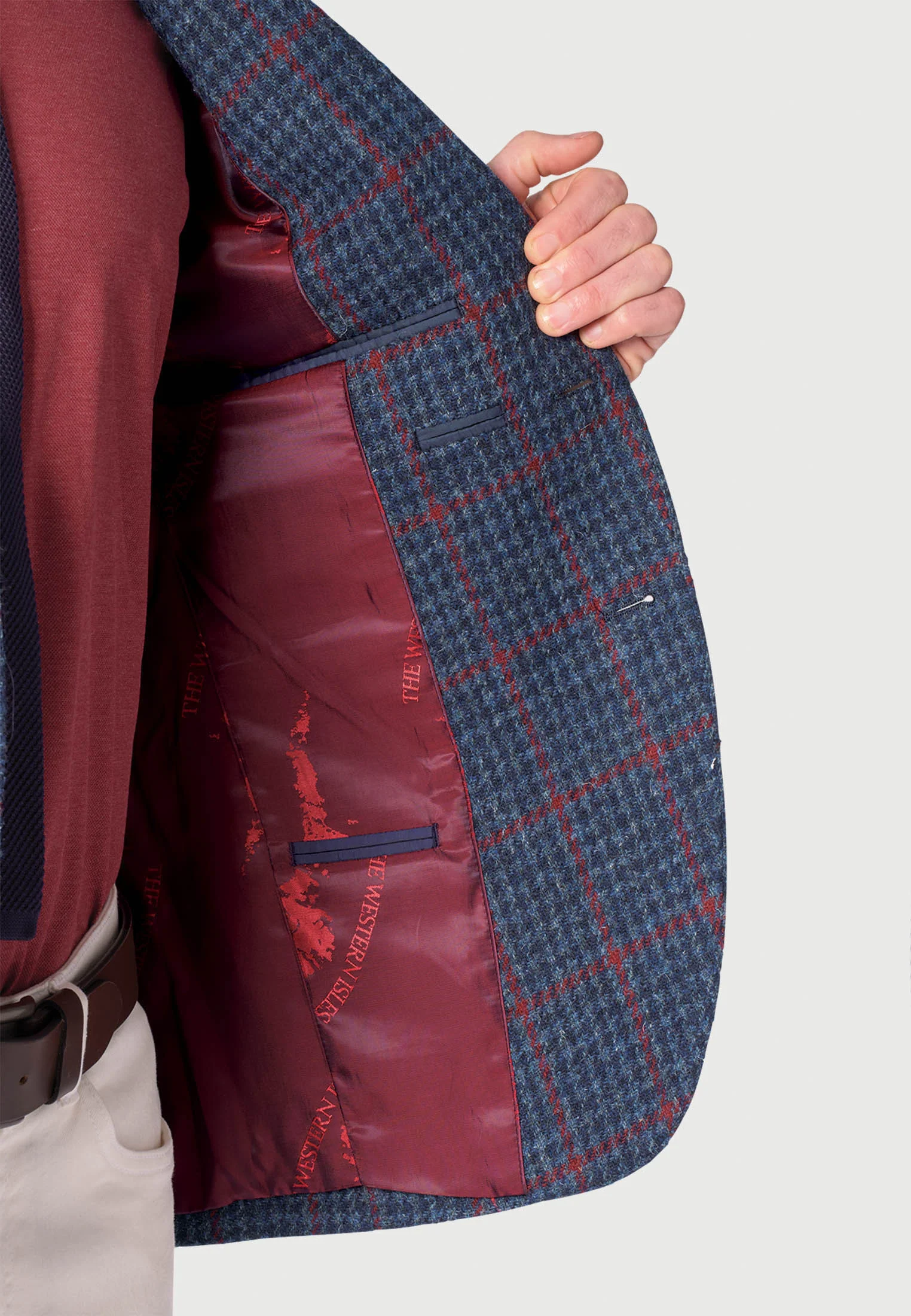Mens Harris Tweed Tailored Fit Jacket - Perth - Image 3