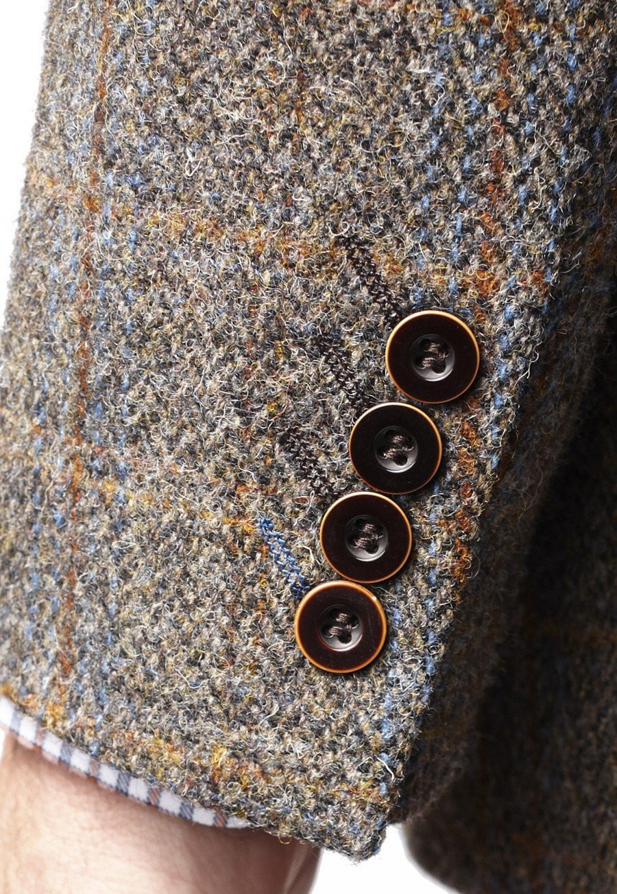 Mens Harris Tweed Tailored Fit Jacket - Sumburgh - Image 4