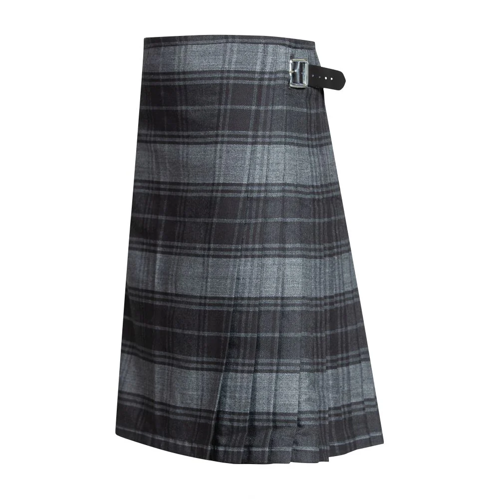 Men's Kilt, 8 Yard Polyviscose - Grey Highlander - Image 3
