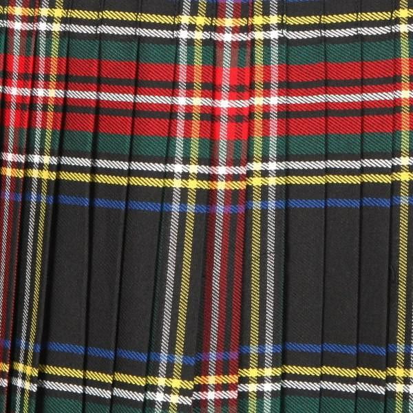 Men's Kilt, 8 Yard Polyviscose - Black Stewart - Image 6