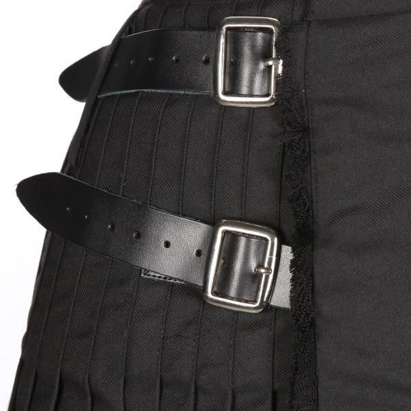 Men's Kilt, 8 Yard Polyviscose - Plain Black - Image 6