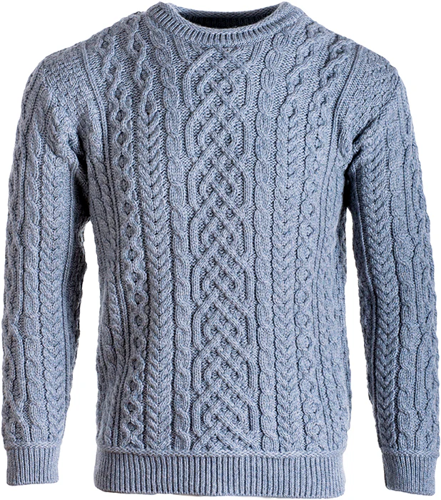 Men's Supersoft Merino Wool Celtic Crew Neck Jumper by Aran Mills - 3 Colours - Image 3