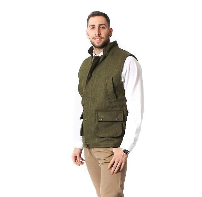Mens Tweed Bodywarmer – Dark Tweed - Image 3