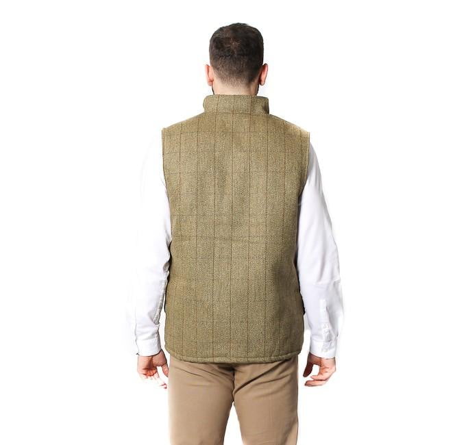 Mens Tweed Bodywarmer – Sage - Image 5