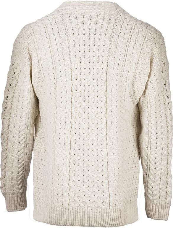 Mens Merino Wool V-Neck Button Cardigan by Aran Mills - 4 Colours - Image 4