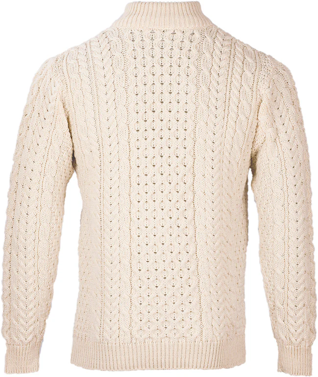 Men's Merino Wool Zip Neck Jumper by Aran Mills - 2 Colours - Image 3