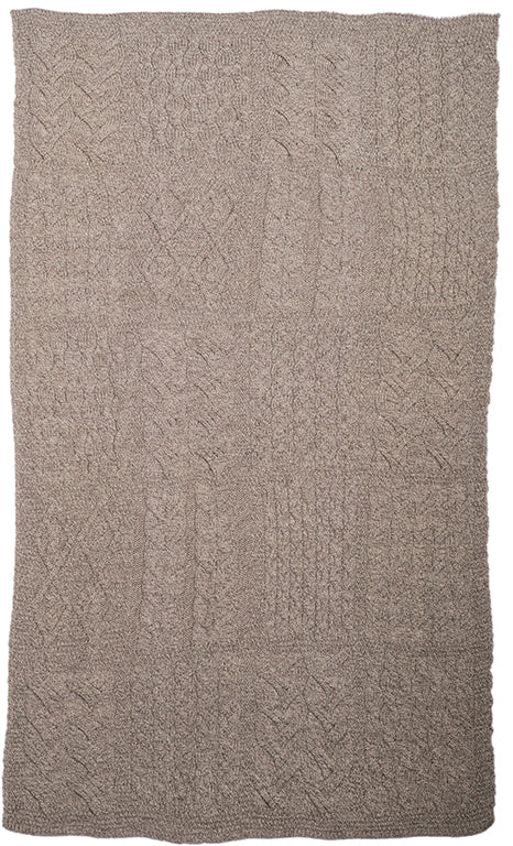 Merino Wool Patchwork Knit Blanket/Throw by Aran Mills - 5 Colours - Image 3