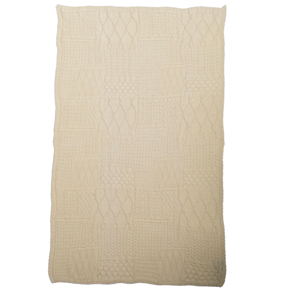 Merino Wool Patchwork Knit Blanket/Throw by Aran Mills - 5 Colours - Image 4