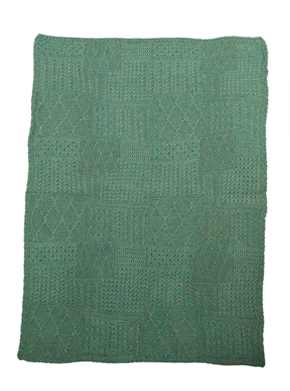 Merino Wool Patchwork Knit Blanket/Throw by Aran Mills - 5 Colours - Image 5