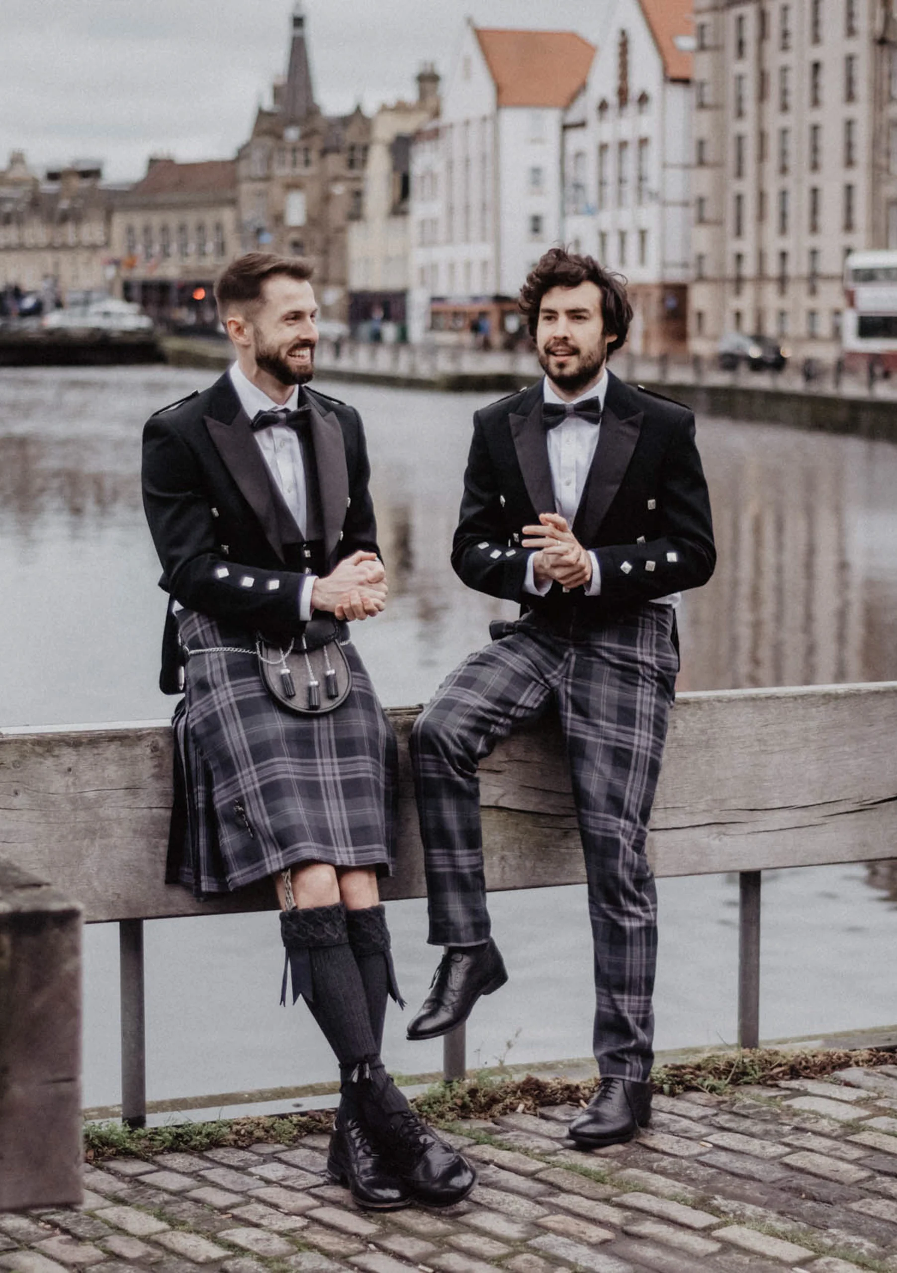 Men's Polyviscose Tartan Trews - Persevere Flint Grey - Image 5