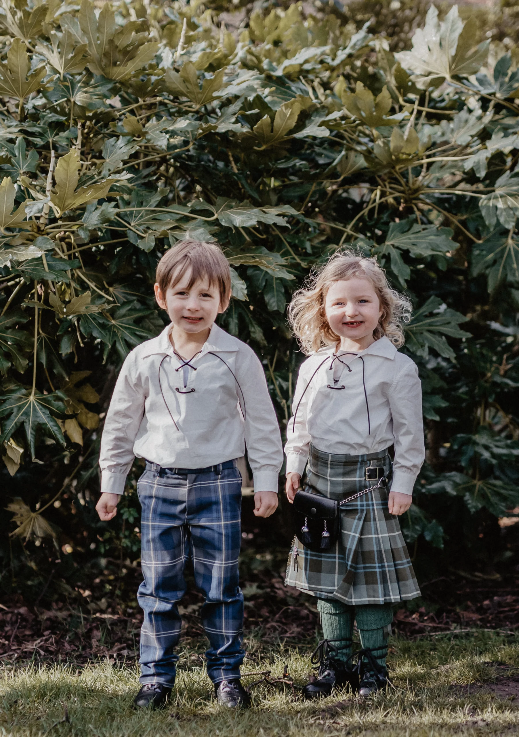 Kids Polyviscose Trews - Persevere Moss Navy Tartan - Image 6