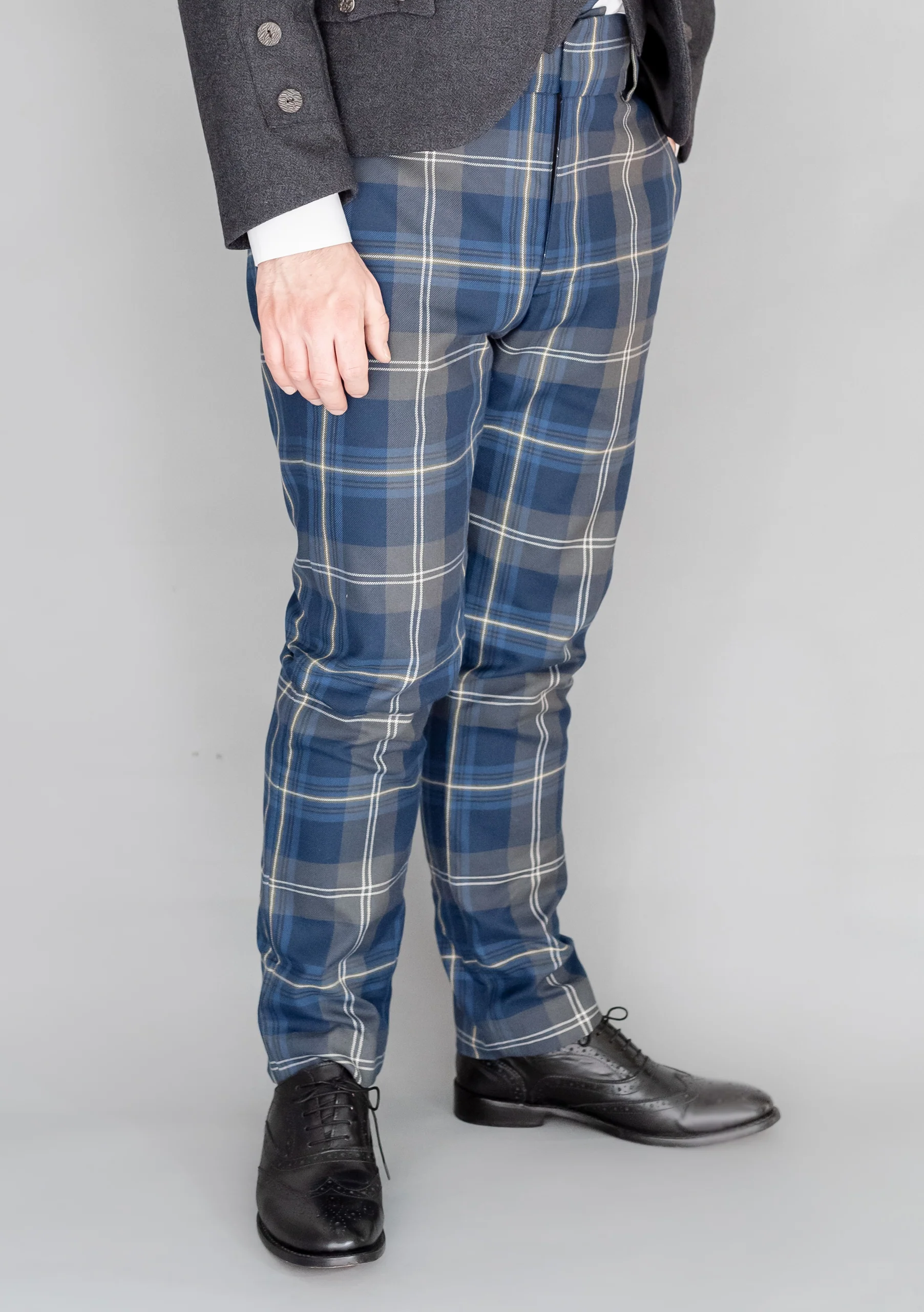 Men's Polyviscose Tartan Trews - Persevere Moss Navy - Image 5