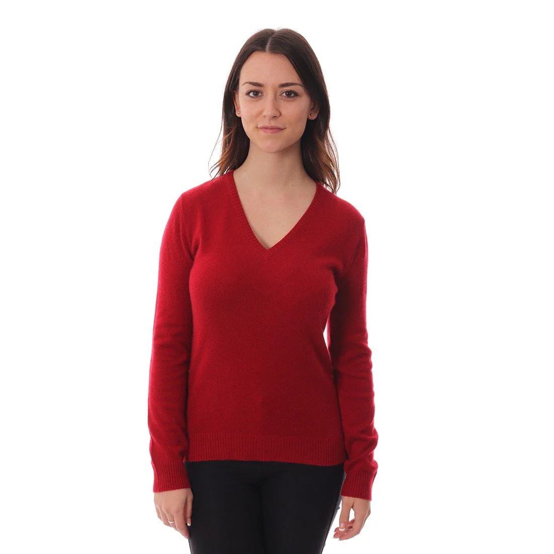 Purple Loch Women's Cashmere V-Neck Jumper - Image 3