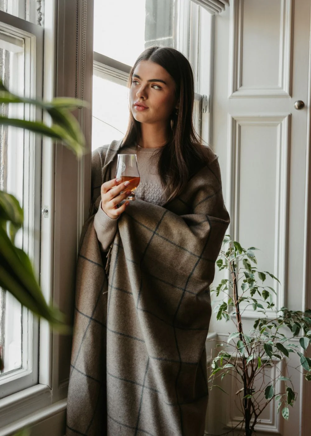 Scottish Made Natural Cashmere Throw - 3 Colours by Lovat Mills - Image 14