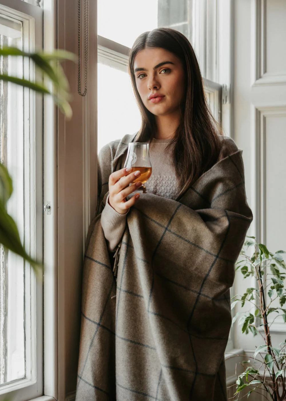 Scottish Made Natural Cashmere Throw - 3 Colours by Lovat Mills - Image 15