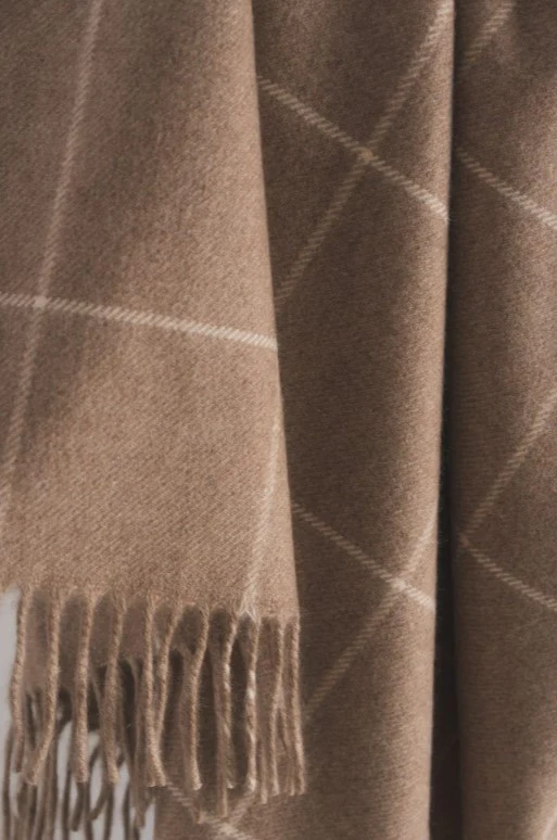 Scottish Made Natural Cashmere Throw - 3 Colours by Lovat Mills - Image 3