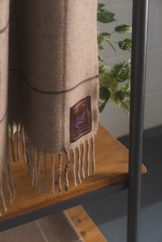 Scottish Made Natural Cashmere Throw - 3 Colours by Lovat Mills - Image 4