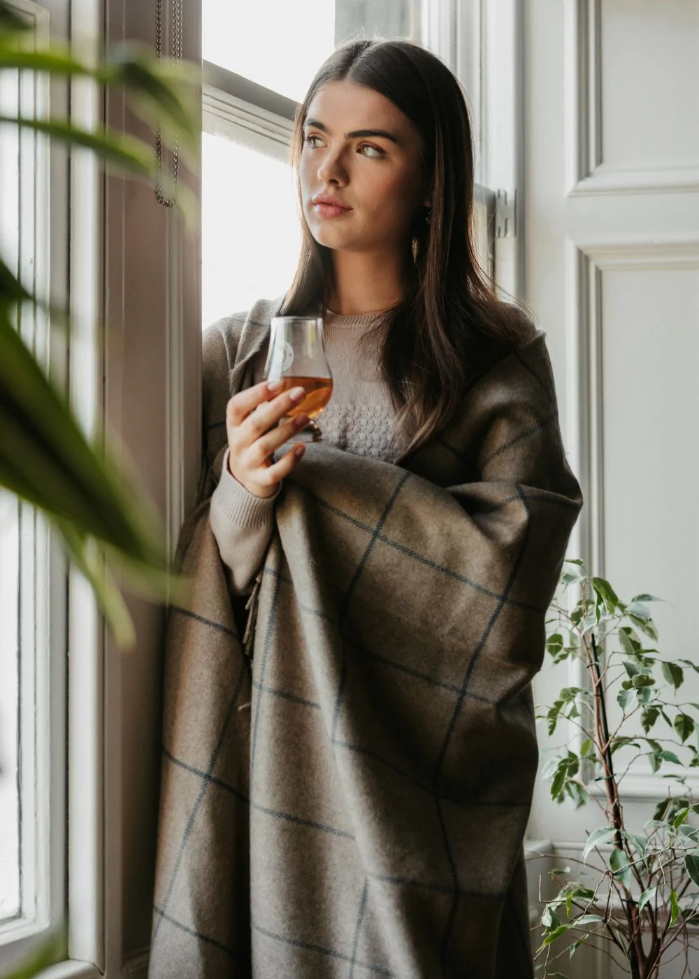 Scottish Made Natural Cashmere Throw - 3 Colours by Lovat Mills - Image 8