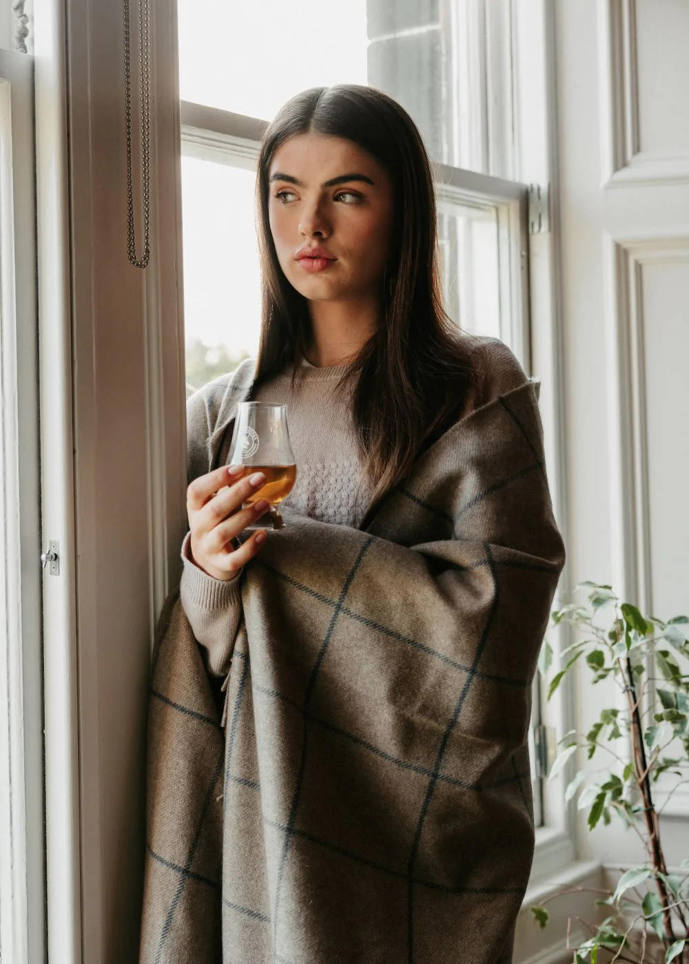 Scottish Made Natural Cashmere Throw - 3 Colours by Lovat Mills - Image 9