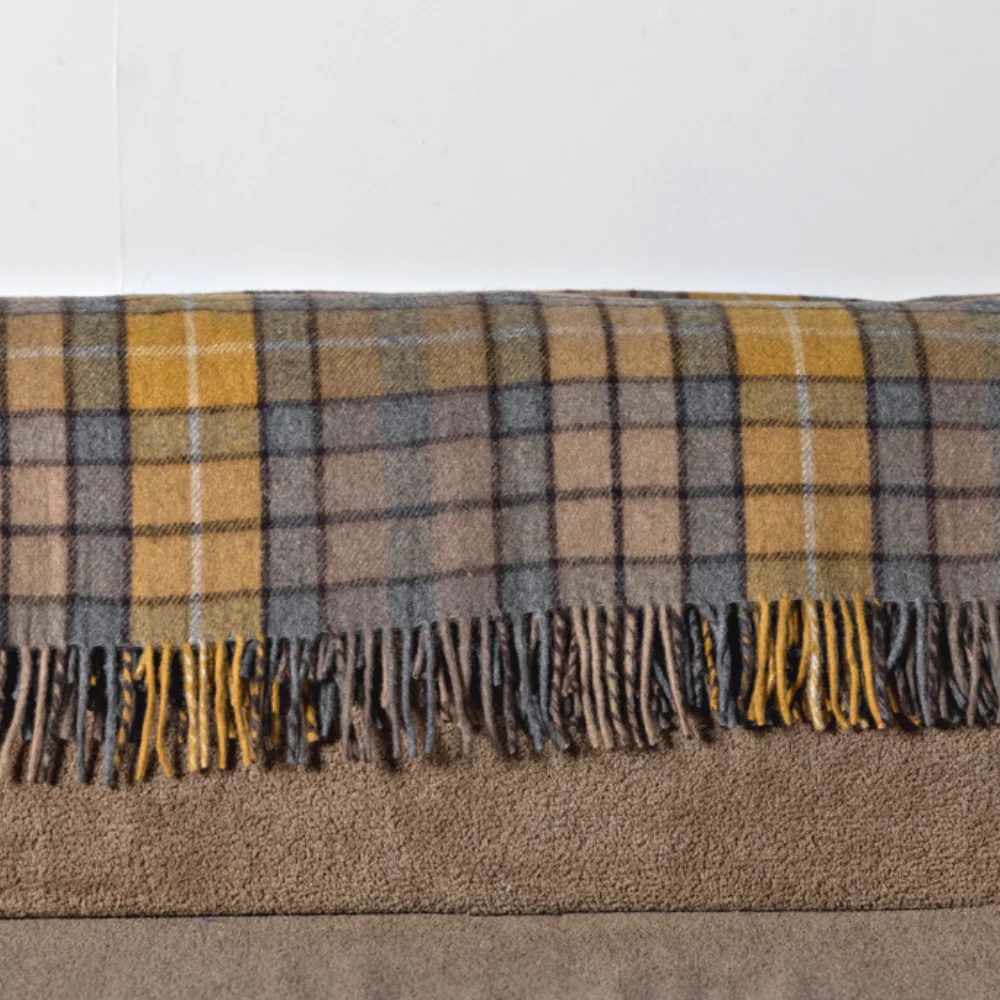 Wool Tartan Knee Blanket - 36'' x 59'' - Buchanan Natural - Image 4