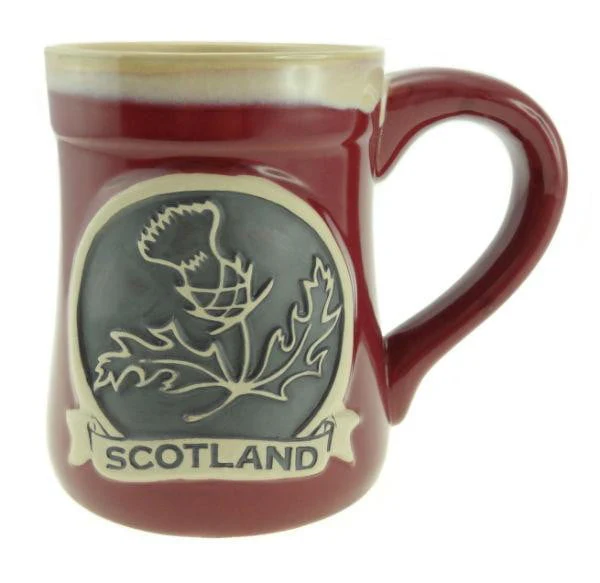 Stoneware Mug with Thistle - 3 Colours - Image 3