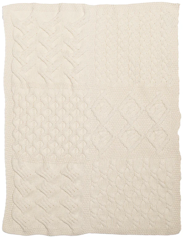 Supersoft Merino Wool Mixed Weave Blanket/Cover by Aran Mills - 5 Colours - Image 2