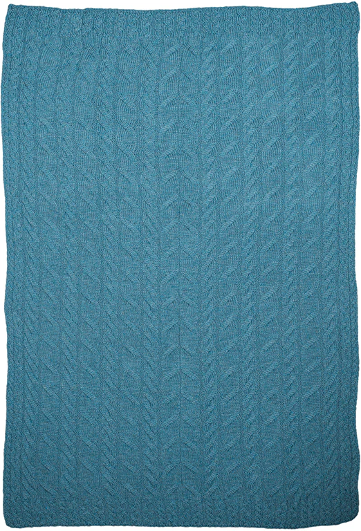 Supersoft Merino Wool Weave Design Blanket/Cover by Aran Mills - 9 Colours - Image 8