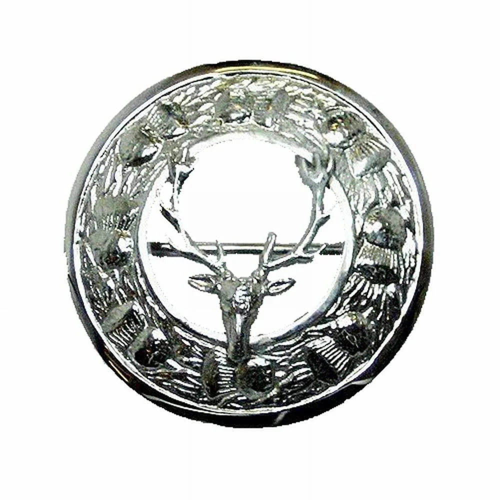 Thistle Design, Stag Centre Plaid Brooch - Image 2
