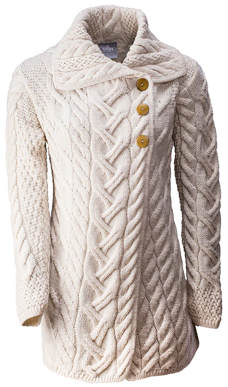 Women's 3 Button Long Supersoft Merino Wool Cardigan by Aran Mills - Image 2