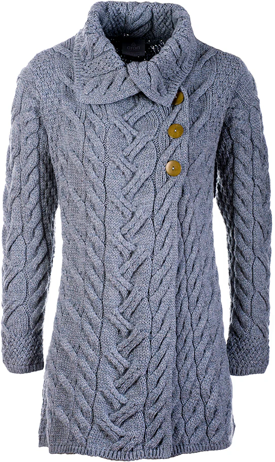 Women's 3 Button Long Supersoft Merino Wool Cardigan by Aran Mills - Image 3