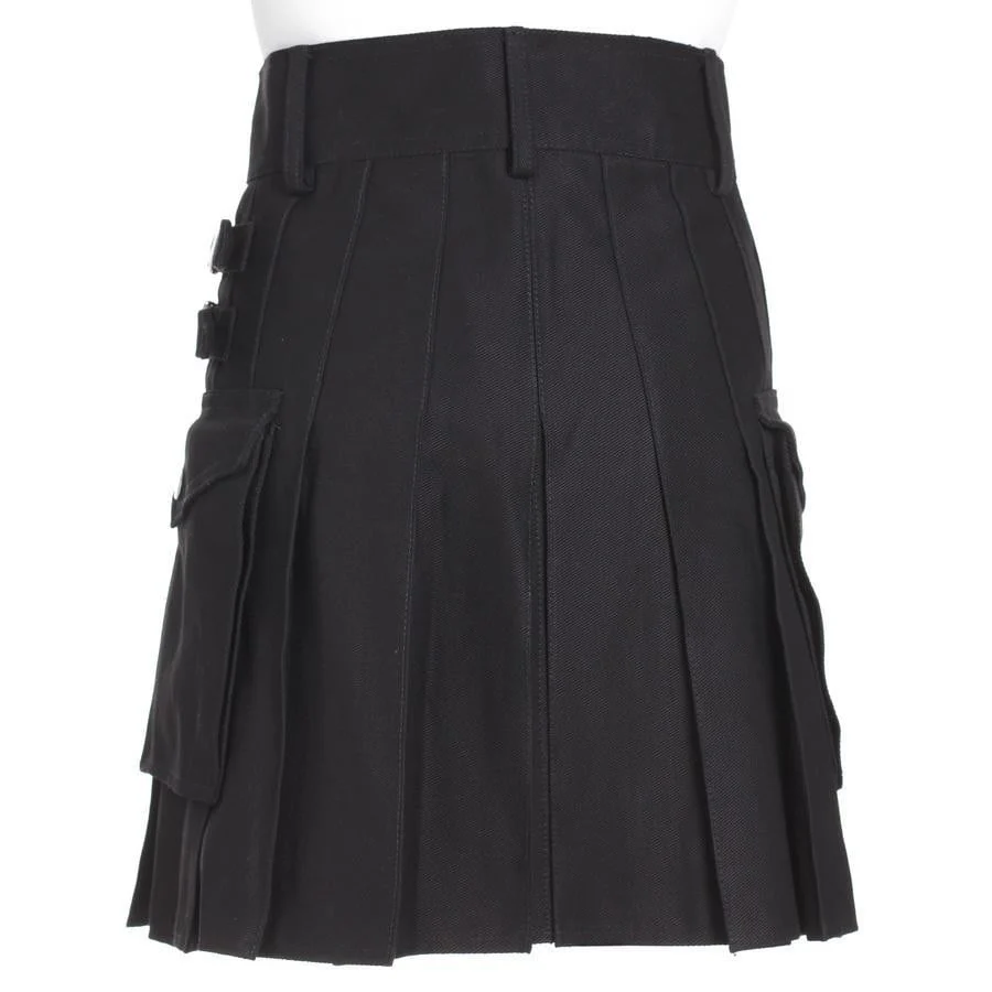 Women's Black Utility Kilt - Image 3