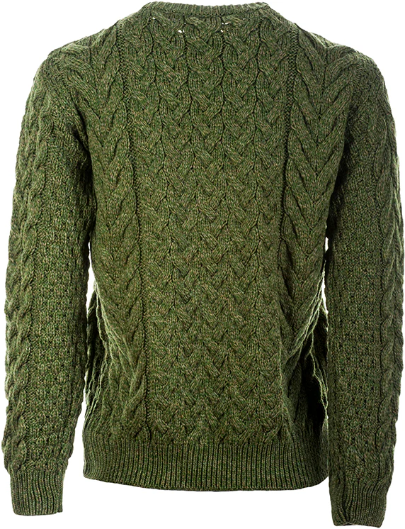 Women's Supersoft Merino Wool Cable Crew Cardigan by Aran Mills - 3 Colours - Image 4