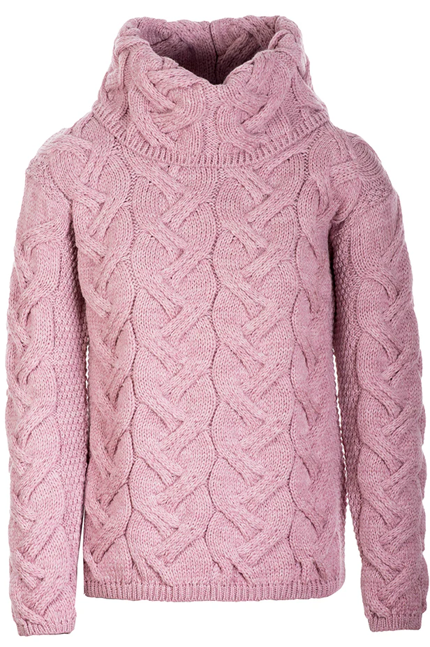 Women's Supersoft Merino Wool Chunky Cable Sweater by Aran Mills - 5 Colours - Image 7