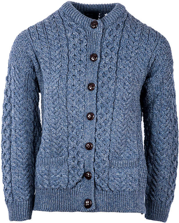 Women's  Merino Wool Classic Button Cardigan by Aran Mills - Image 6