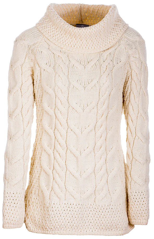 Women's Supersoft Merino Wool Cowl Neck Sweater by Aran Mills - 3 Colours - Image 2