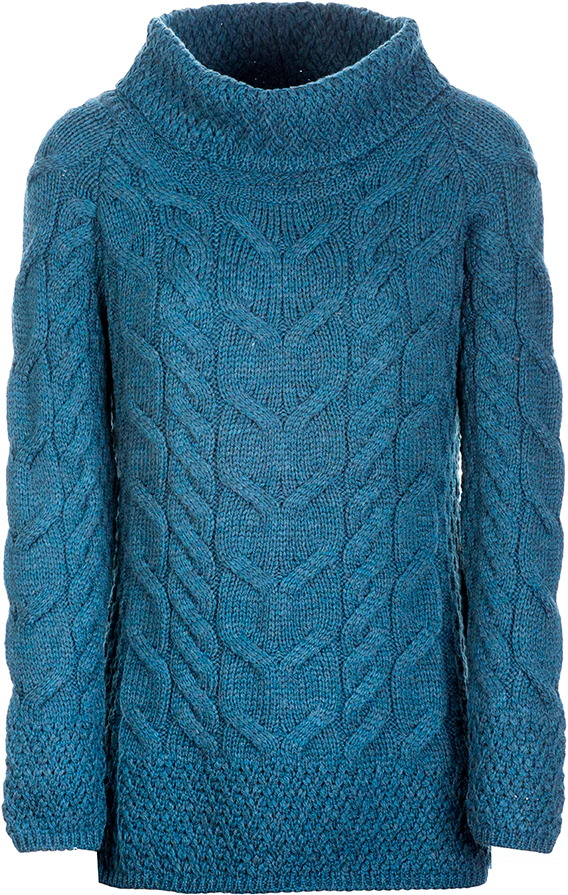 Women's Supersoft Merino Wool Cowl Neck Sweater by Aran Mills - 3 Colours - Image 3