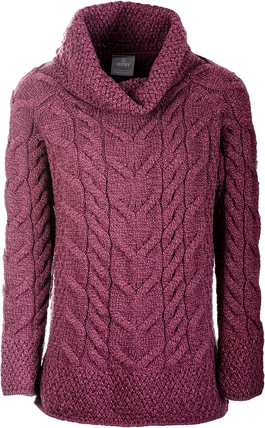 Women's Supersoft Merino Wool Cowl Neck Sweater by Aran Mills - 3 Colours - Image 4