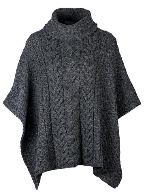 Women's Supersoft Merino Wool Cowl Neck Poncho by Aran Mills - 6 Colours - Image 5