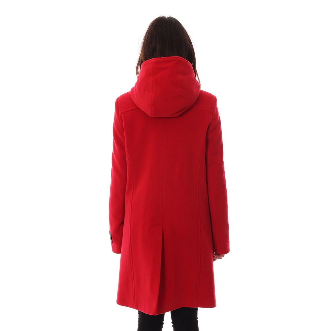 Women's Cashmere Duffle Coat in Red - Image 8
