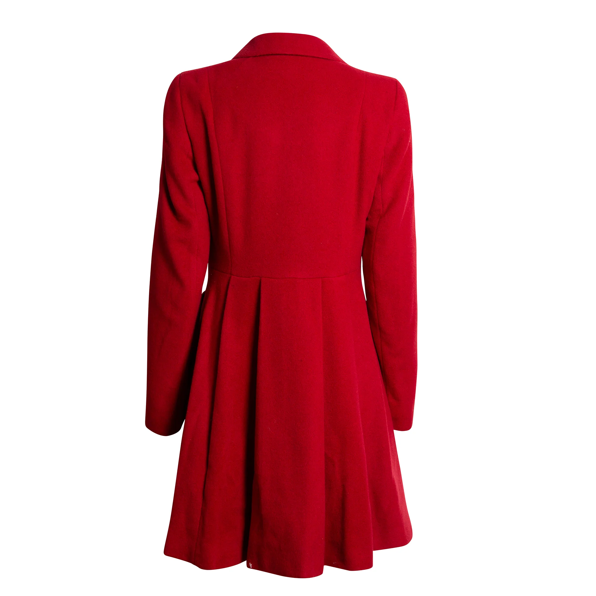 Women's Wool Coat - Zoe - Red - Image 2