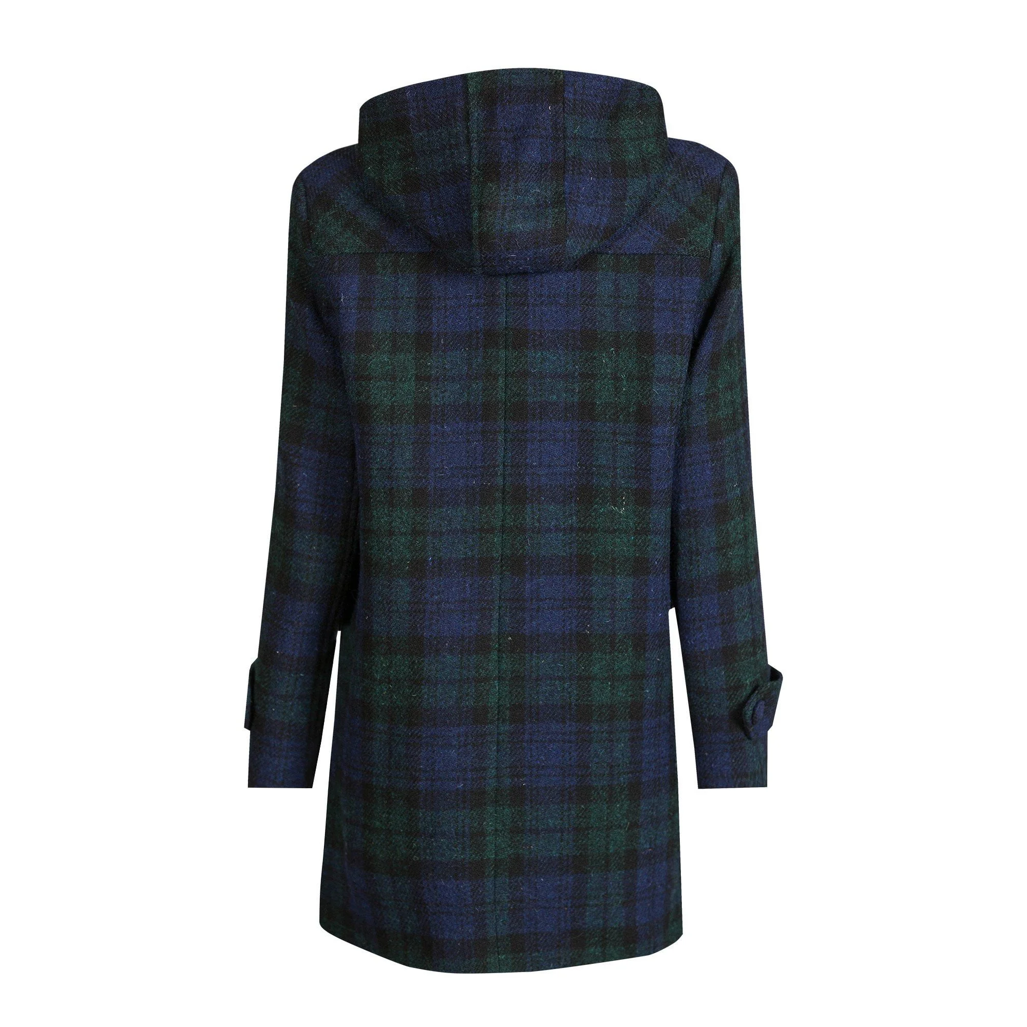 Ladies Harris Tweed Duffle Coat in Black Watch - Image 3