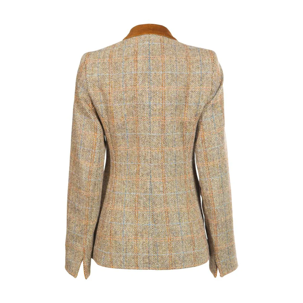 Women's Harris Tweed Jacket - Maggie - Light Brown Herringbone (Size 18 remaining) - Image 2