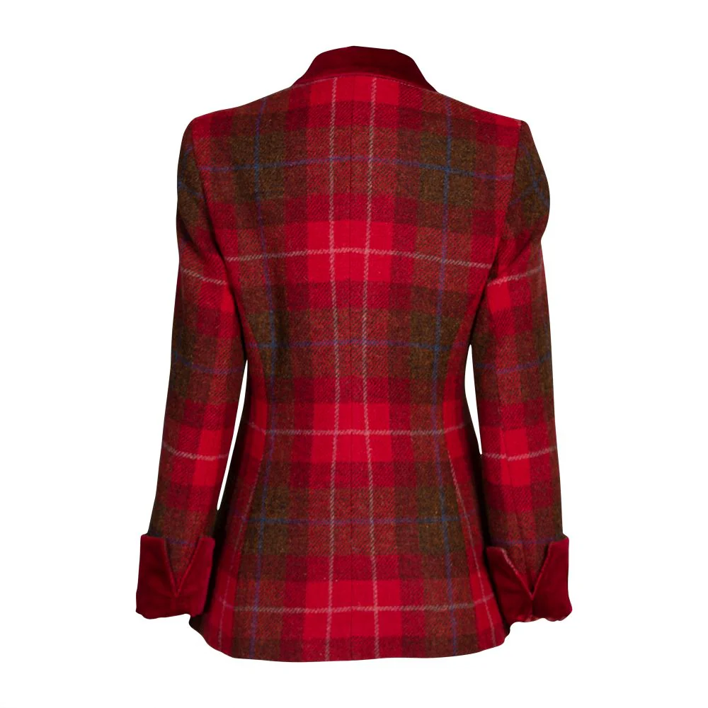 Women's Harris Tweed Jacket - Maggie - Red Check - Image 3