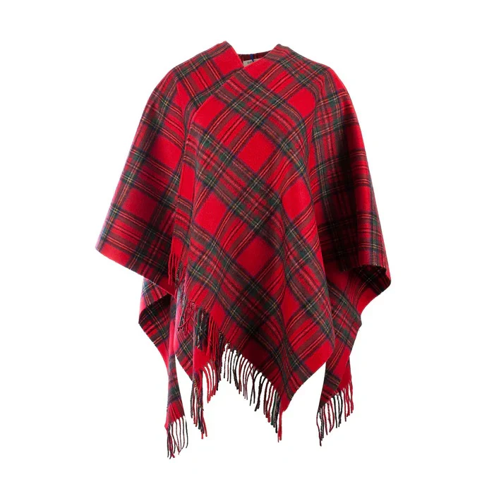 Women's Tartan Lambswool Mini Cape - Image 4