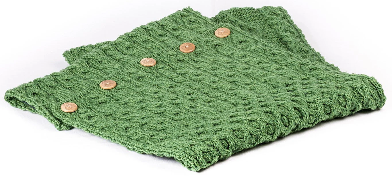 Women's Merino Wool Buttoned Snood by Aran Mills - Image 5