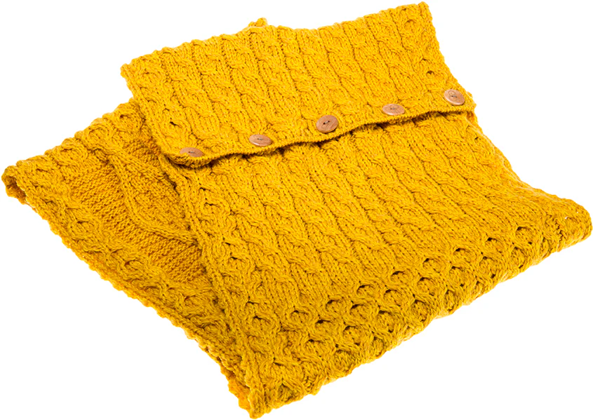 Women's Merino Wool Buttoned Snood by Aran Mills - Image 7