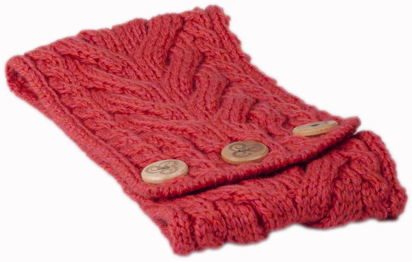 Women's Supersoft Merino Wool Cable Knit Headband by Aran Mills - 7 Colours - Image 6