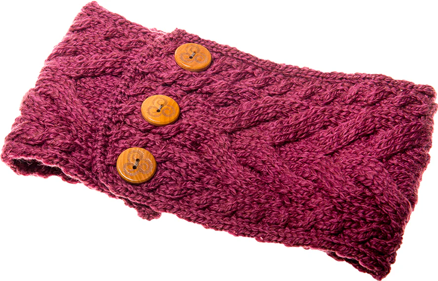 Women's Supersoft Merino Wool Cable Knit Headband by Aran Mills - 7 Colours - Image 8
